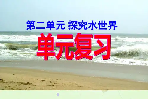 鲁教版九年级上册化学课件：第二单元 探秘水世界 复习课件