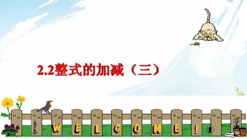 人教版初中七年级数学上册2.2整式的加减课件(第三课时)PPT优秀课件