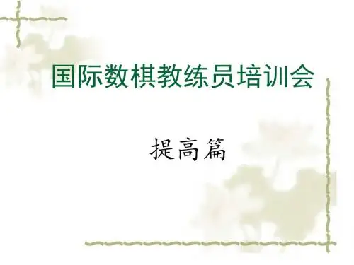 国际数棋提高篇