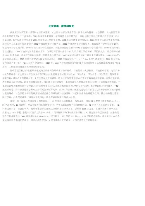 一级学科