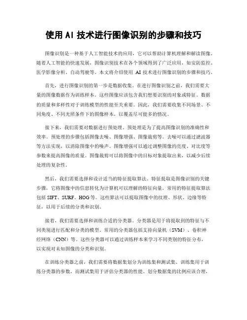 使用AI技术进行图像识别的步骤和技巧