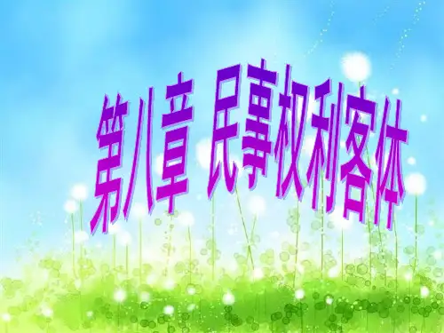 第八章  民事权利客体