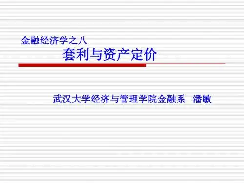 金融经济学之八