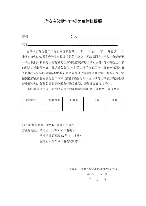 停机提醒