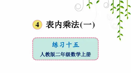 2021年人教版二年级数学上册练习十五课件牛老师