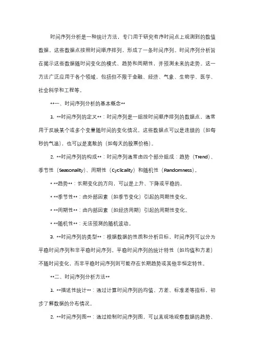  什么是时间序列分析？有哪些应用场景？