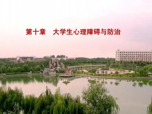 第十章  大学生心理障碍与防治