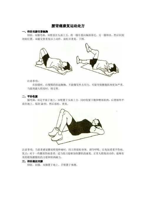各类运动处方设计