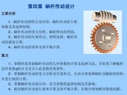 第4章 蜗杆传动设计