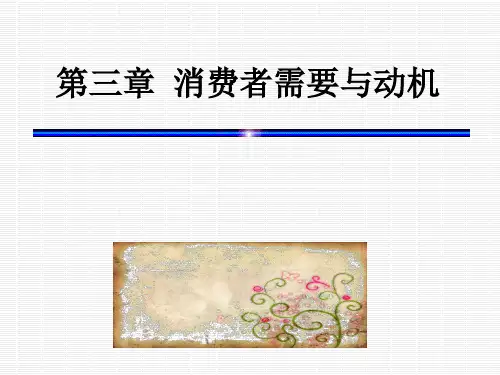 第三章  消费者需要与动机 ppt课件