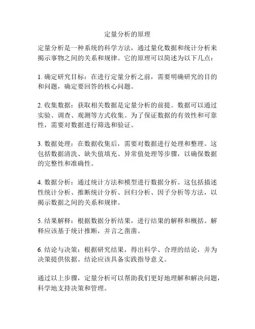 定量分析的原理