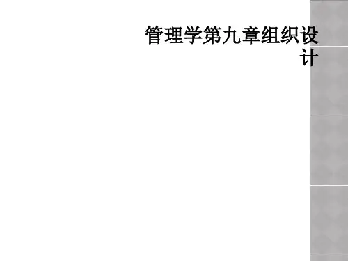 管理学第九章组织设计