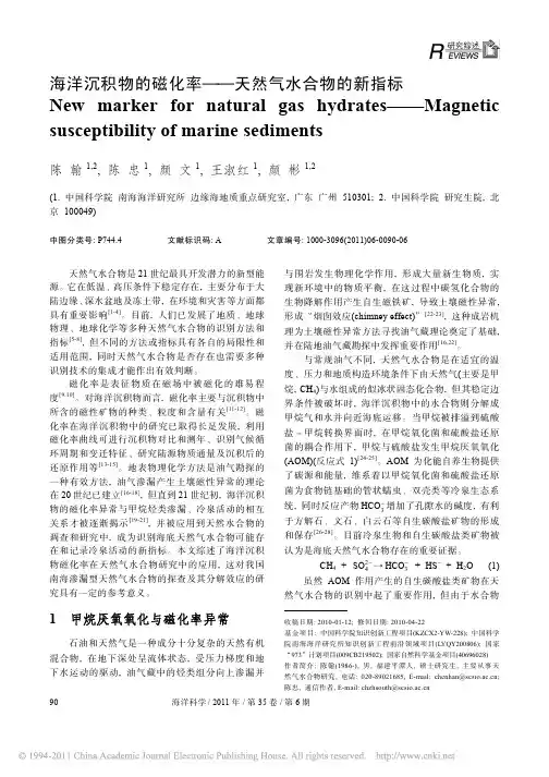海洋沉积物的磁化率_天然气水合物的新指标