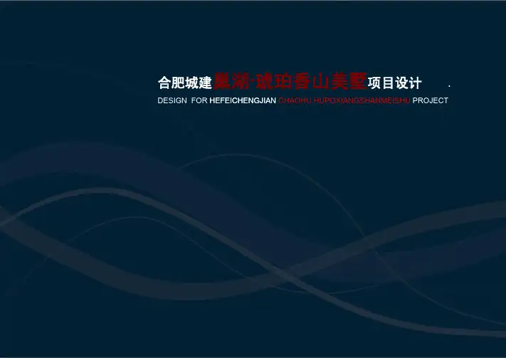 合肥城建巢湖琥珀香山美墅建筑设计方案