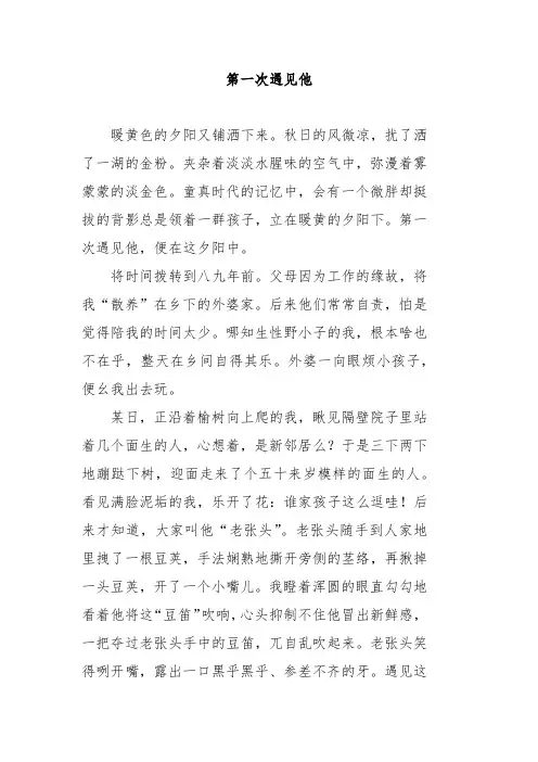 第一次遇见他