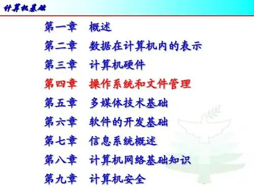 计算机基础第4章操作系统和文件管理