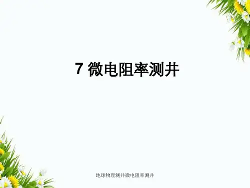 地球物理测井微电阻率测井