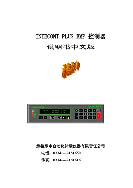 皮带秤说明书