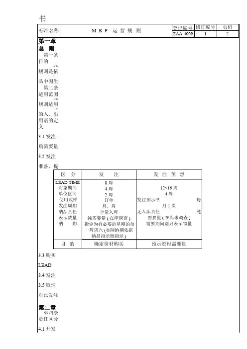 MRP运营管理办法