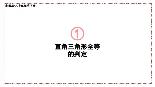《直角三角形全等的判定》PPT课件 湘教版