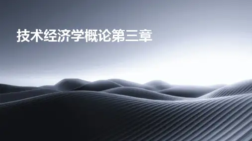 技术经济学概论第三章