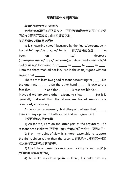 英语四级作文图表万能