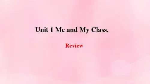 2018年秋季八年级英语上册Unit1MeandMyClassReview课件新版冀教版20