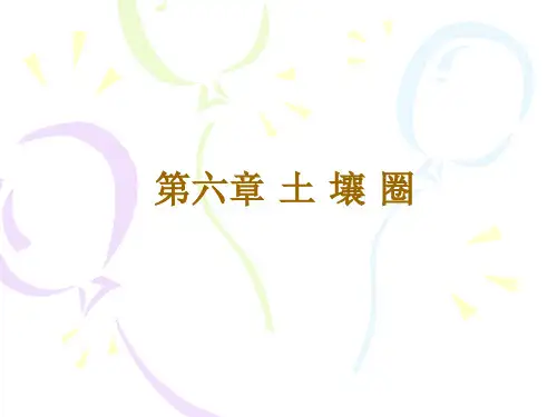 自然地理学 第六章 土壤