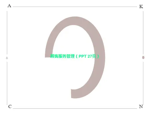 顾客服务管理(PPT 27页)