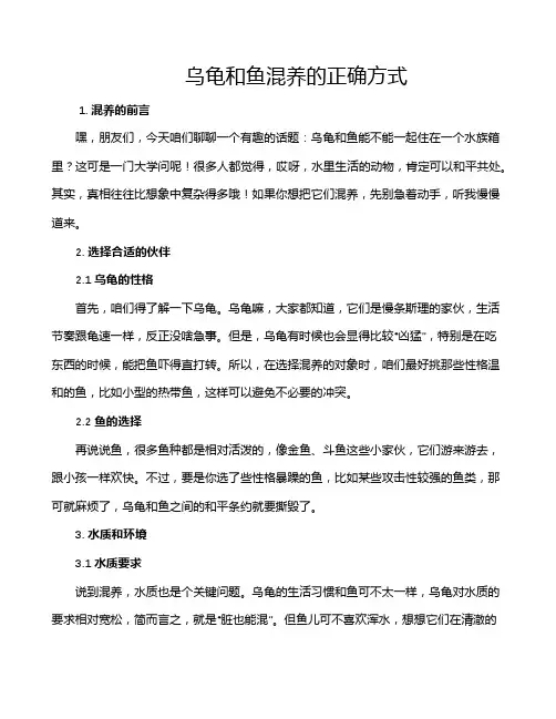 乌龟和鱼混养的正确方式