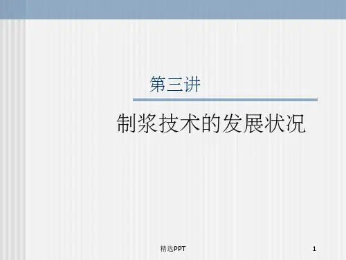 制浆技术的发展状况