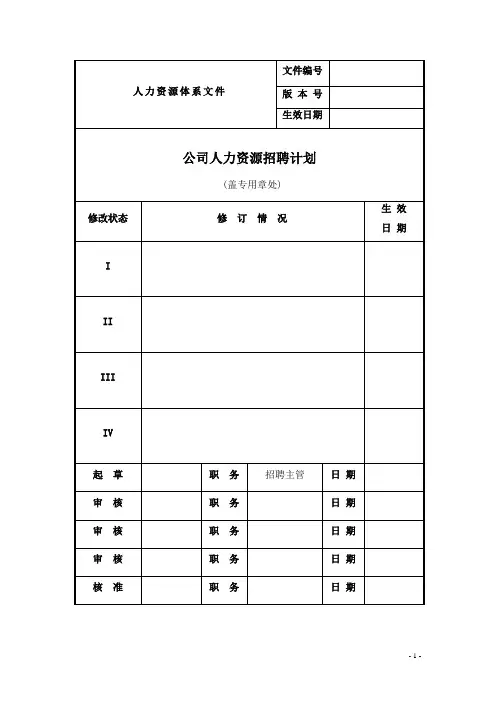 2018年度招聘计划及预算