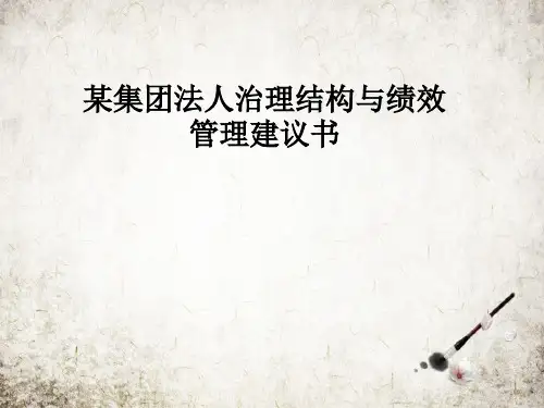 某集团法人治理结构与绩效管理建议书