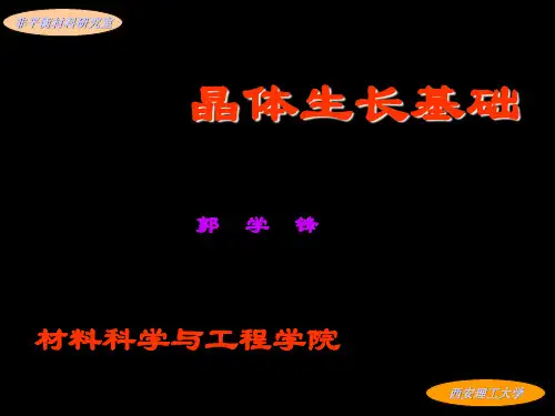 晶体生长机理PPT课件