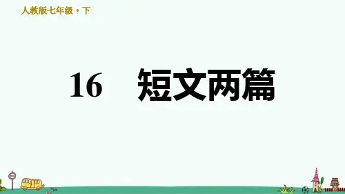 部编版七年级语文下册《16.短文两篇》习题课件