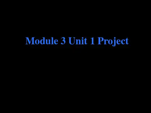 牛津译林版高中英语模块三unit1project(共29张PPT)