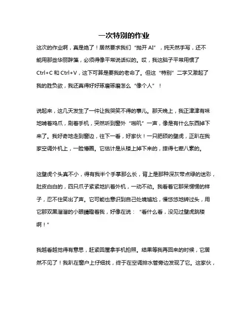 作文《一次特别的作业》