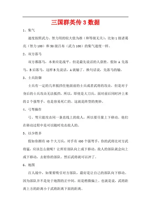 三国群英传3数据