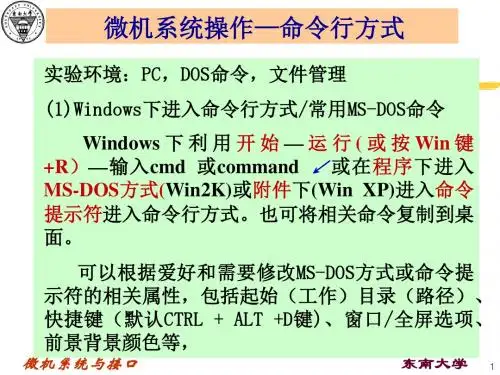 微机系统操作命令行方式ppt课件
