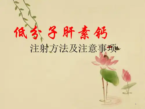 低分子肝素钙的使用方法及注意事项ppt课件