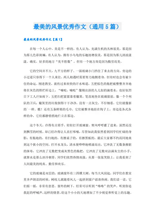 最美的风景优秀作文(通用5篇).doc
