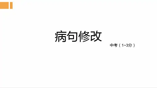 专题复习《病句修改》课件(共35张PPT)