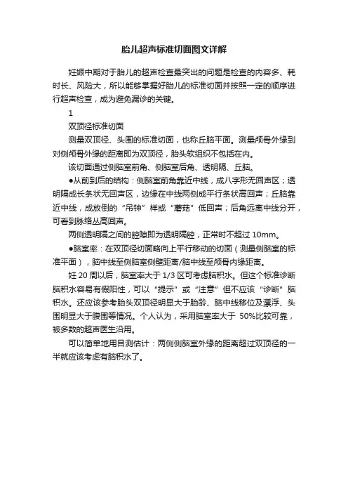 胎儿超声标准切面图文详解