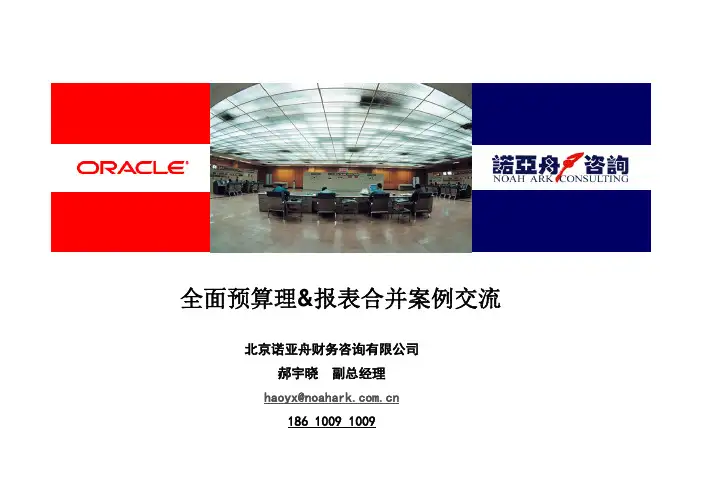 全面预算理&报表合并案例交流