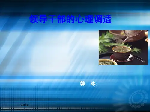 领导干部的心理调适问题ppt课件