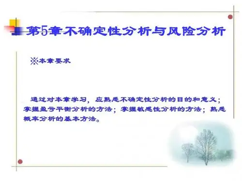 不确定性分析与风险分析讲义(PPT89张)
