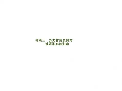 外力作用及其对地表形态的影响