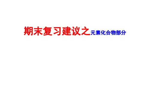 统编人教版高中化学必修第一册《本册综合》优秀教学PPT课件