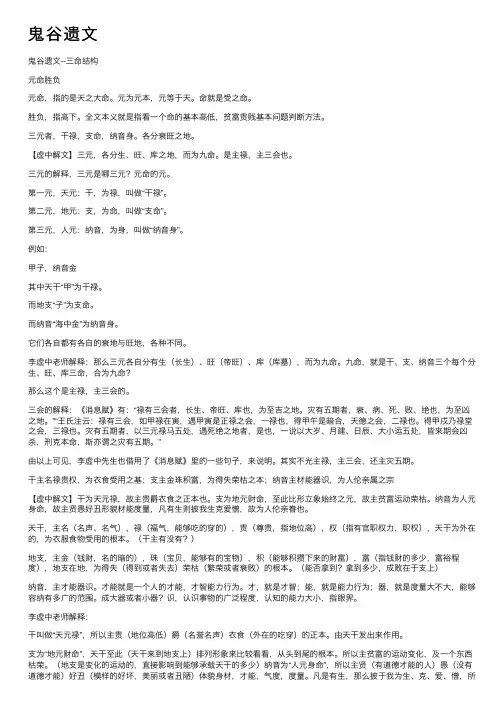 鬼谷遗文——精选推荐
