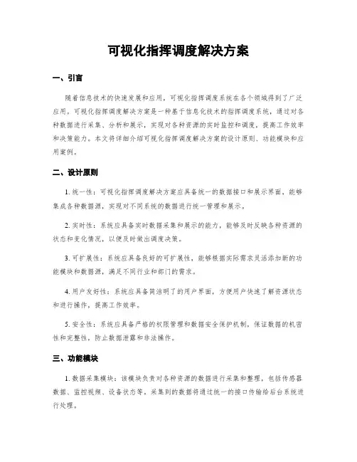 可视化指挥调度解决方案